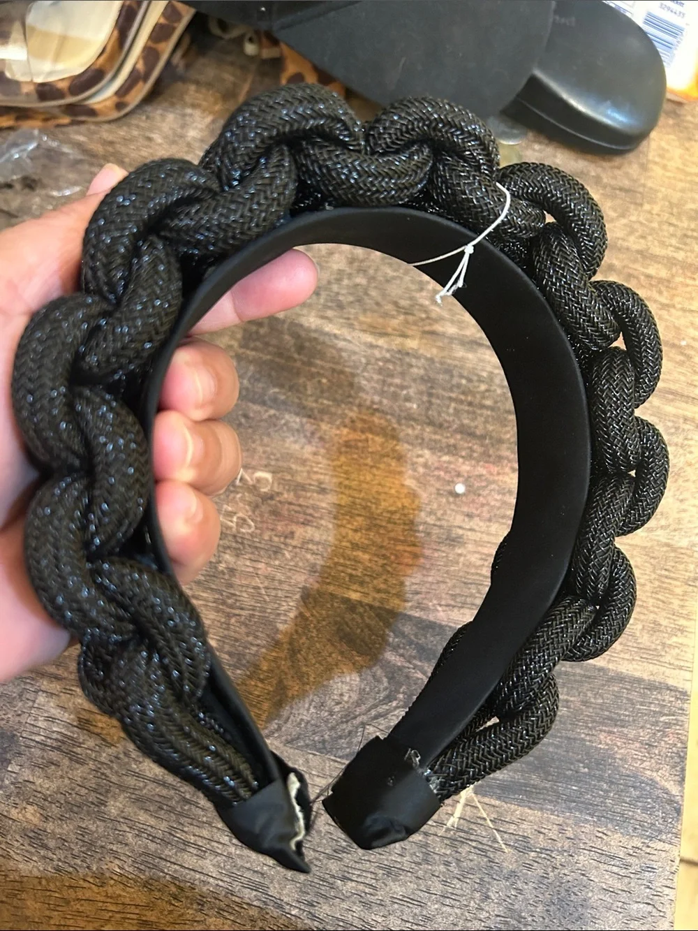 Shiraleah Black Braided Padded Headband